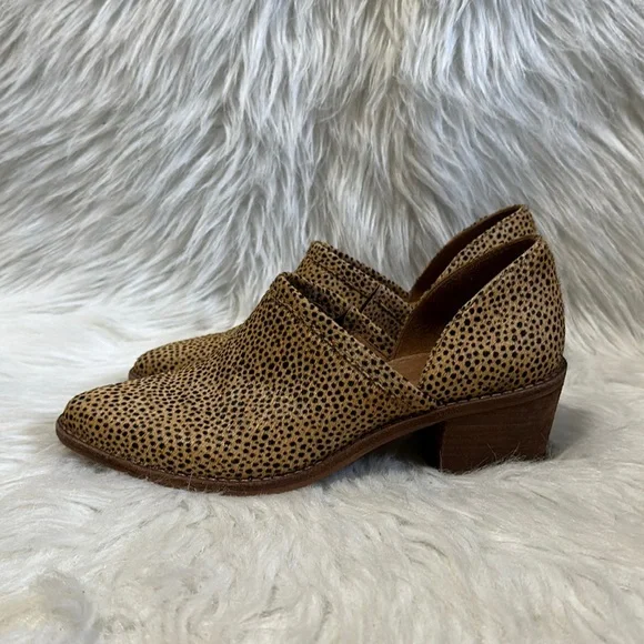 Madewell The Brady Lowcut Bootie in Spotted Calf Hair Size 6.5 - Picture 2 of 11